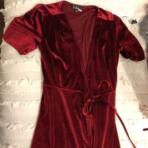 Lulu’s Amour Short Sleeve High-Low Wrap Dress